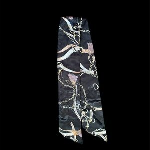 Black Chain Print hair tie